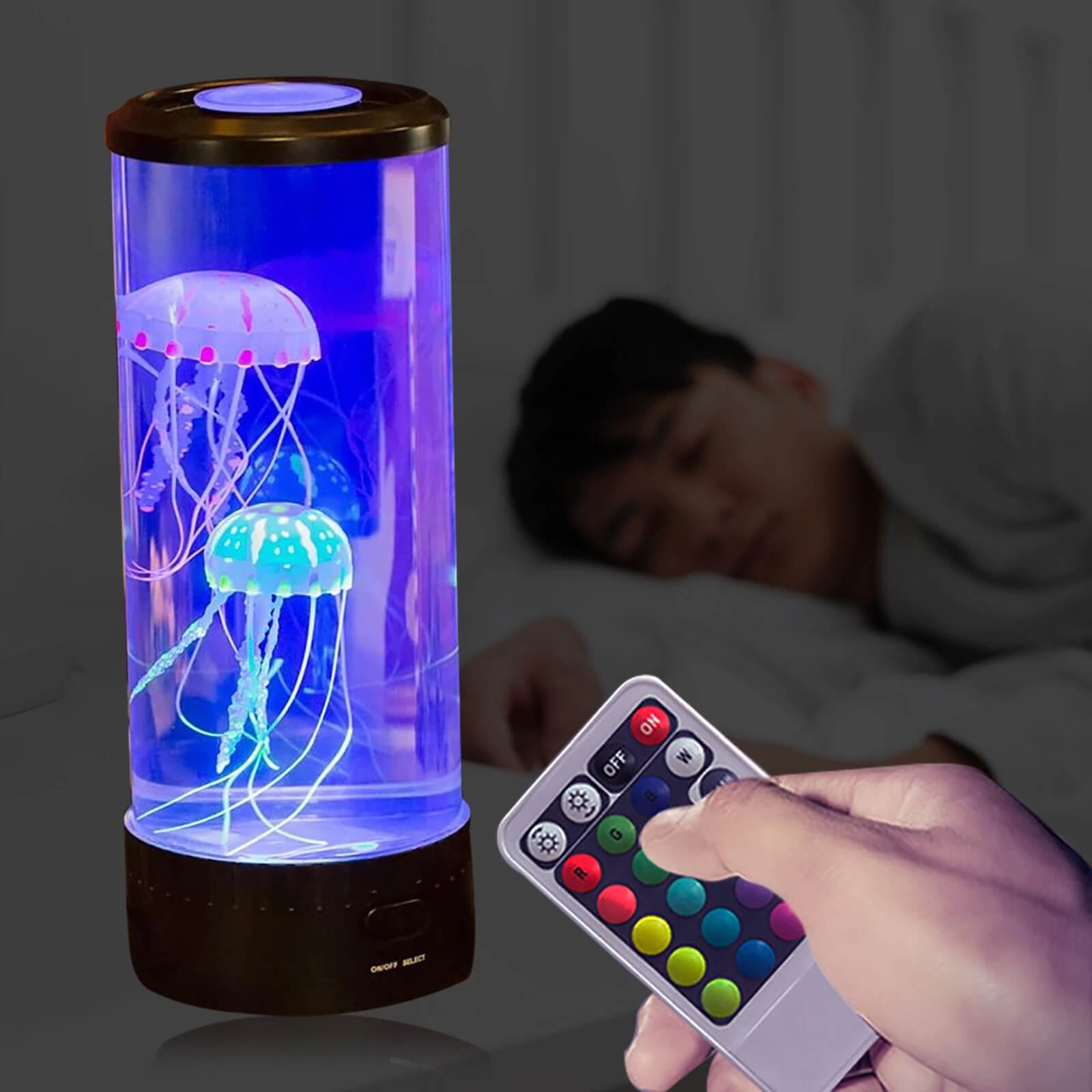 Mini Desktop Aquarium Tower Electric Color LED Jellyfish Light-xinru