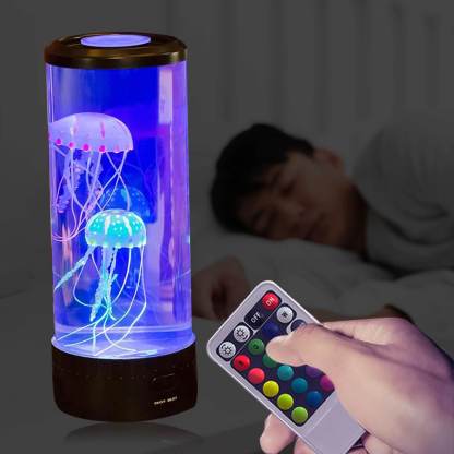 Mini Desktop Aquarium Tower Electric Color LED Jellyfish Light-xinru