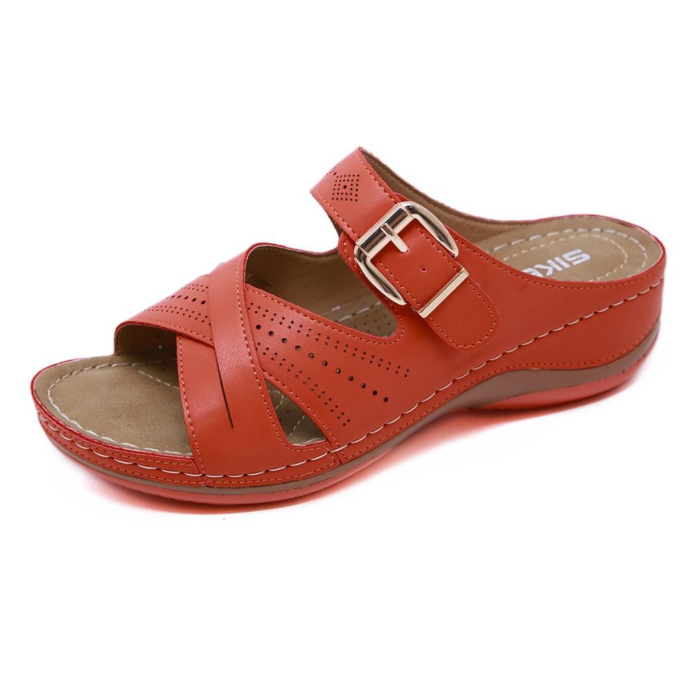 Summer Women Slippers Rome Retro Casual Shoes-xinru