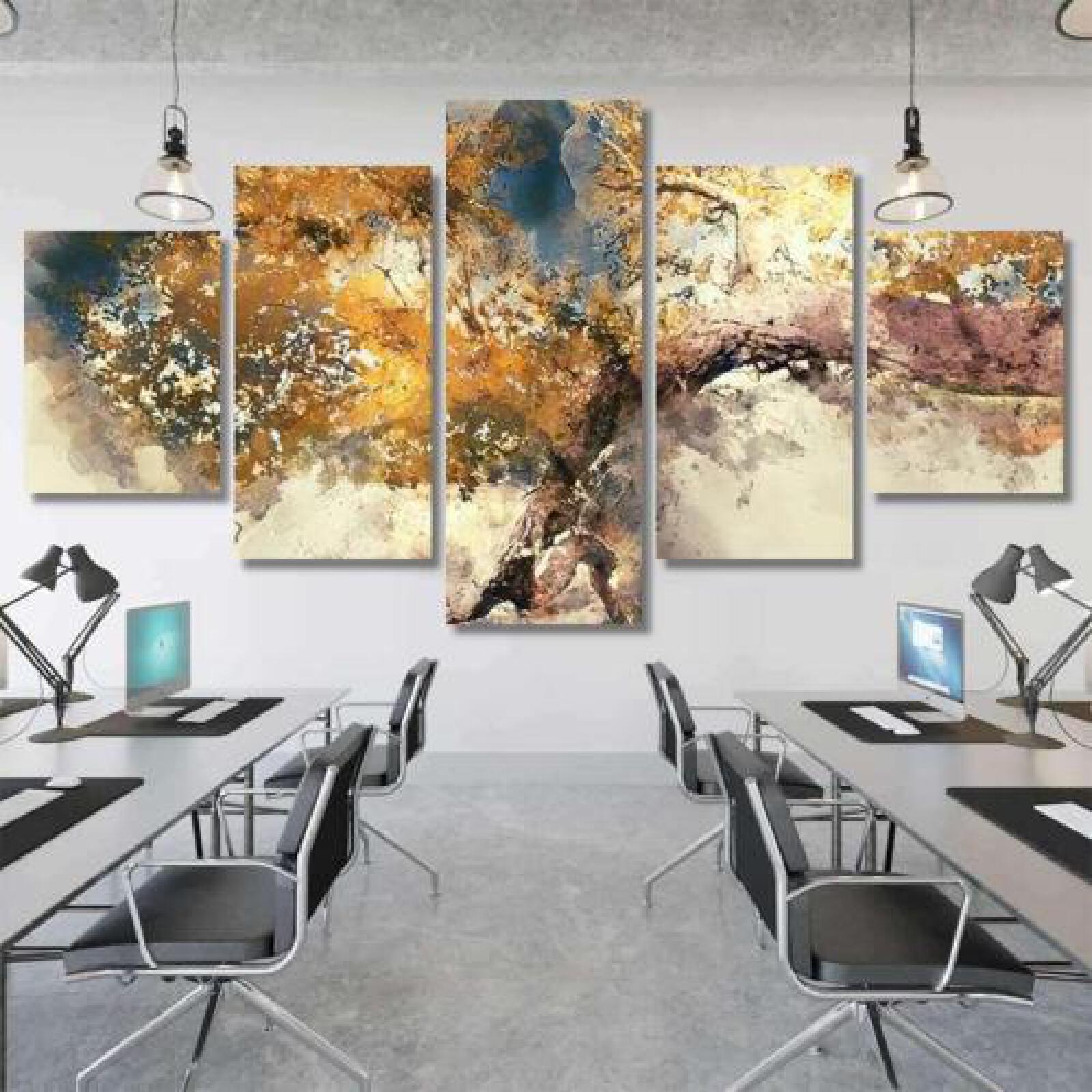 Trees Autumn Yellow Leaves Digital Watercolor-xinru shop