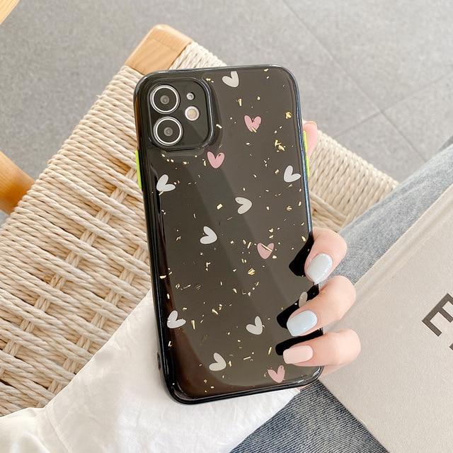 Cute Glitter Hearts Case-xinru