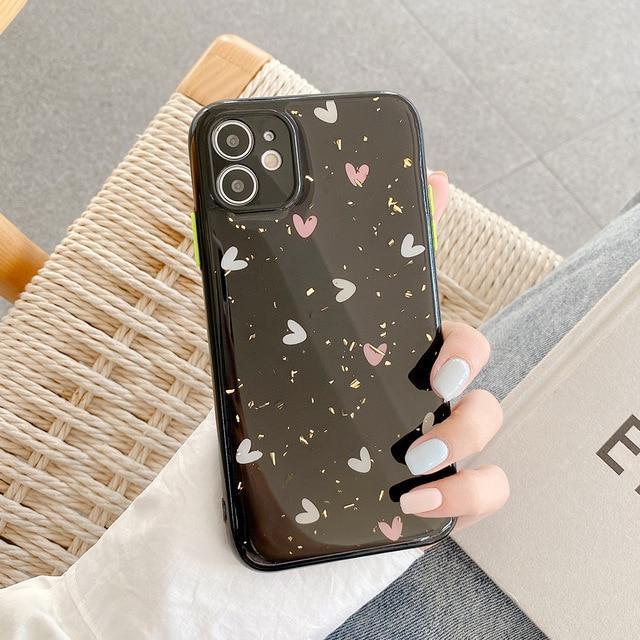 Cute Glitter Hearts Case-xinru