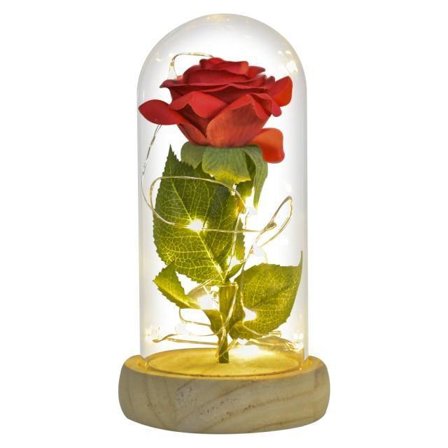 Colorful LED Crystal Glass Rose Lantern-xinru