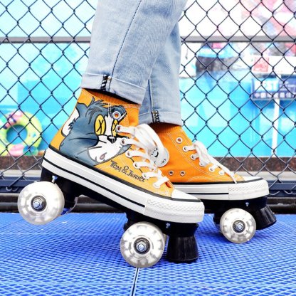 Vanskates-Tom&Jerry Canvas Roller Skates-xinru shop