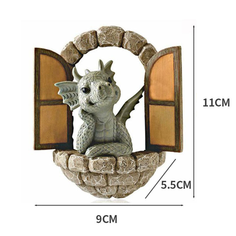 Outdoor Yard Decoration Miniature Dragon Resin Ornaments-xinru