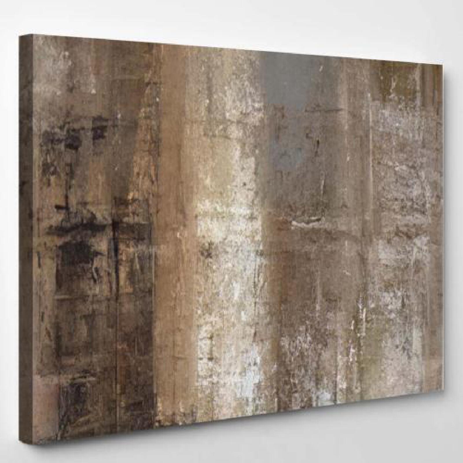 Brown Grey Abstract Art-xinru shop