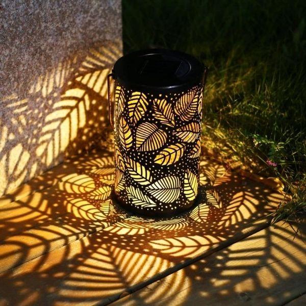 Solar Leaf Pattern Lantern Light-xinru shop