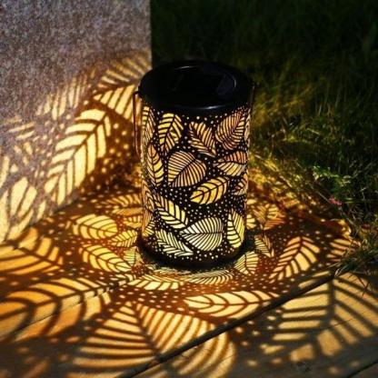 Solar Leaf Pattern Lantern Light-xinru shop