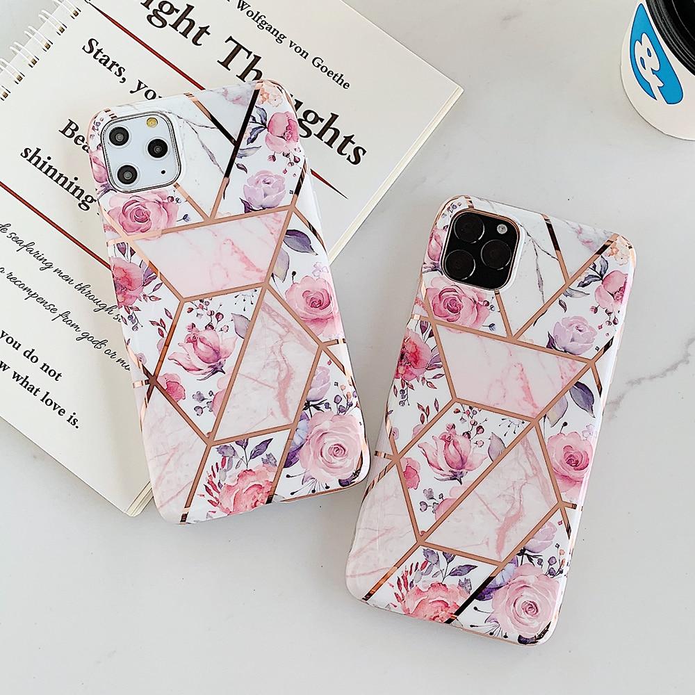 Geometric Pink Flower Case-xinru