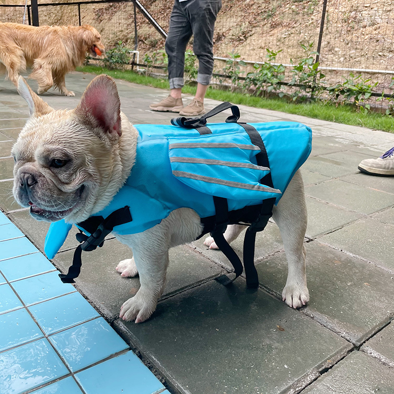 Reflective Dog Life Jacket Dog Swimming Suit French Bulldog-xinru