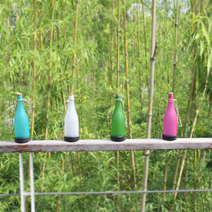 Solar Wine Bottle Light Outdoor Decoration Plastic LED Hanging Light-xinru
