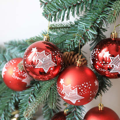 Star Christmas Ball Ornament, Set of 6-xinru shop