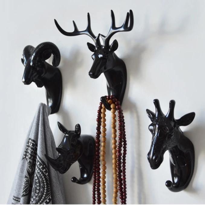 Home Decoration Nordic Multifunctional Deer Head Animal Free Punch Hook-xinru