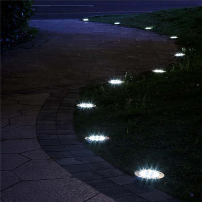 Outdoor Waterproof LED Solar Disc Light-xinru