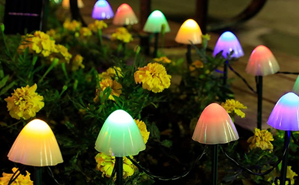 Mushroom Solar Energy String Lights LED Light Garden Decoration-xinru