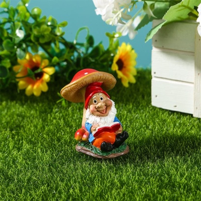 Dwarfs Statue Micro Landscape Creative Resin Ride Snail Bonsai Decoration-xinru