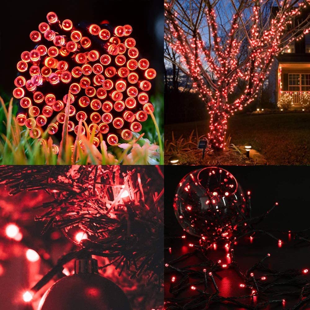 Outdoor Decorative Solar 100-LED Fairy String Lights With Ground Stake-xinru