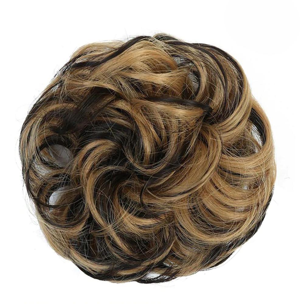 Natural Look Synthetic Messy Hair Bun Scrunchie Extension-xinru