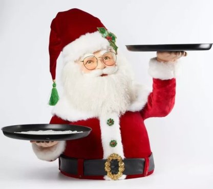 Santa Holdings Tray Figurine-xinru shop