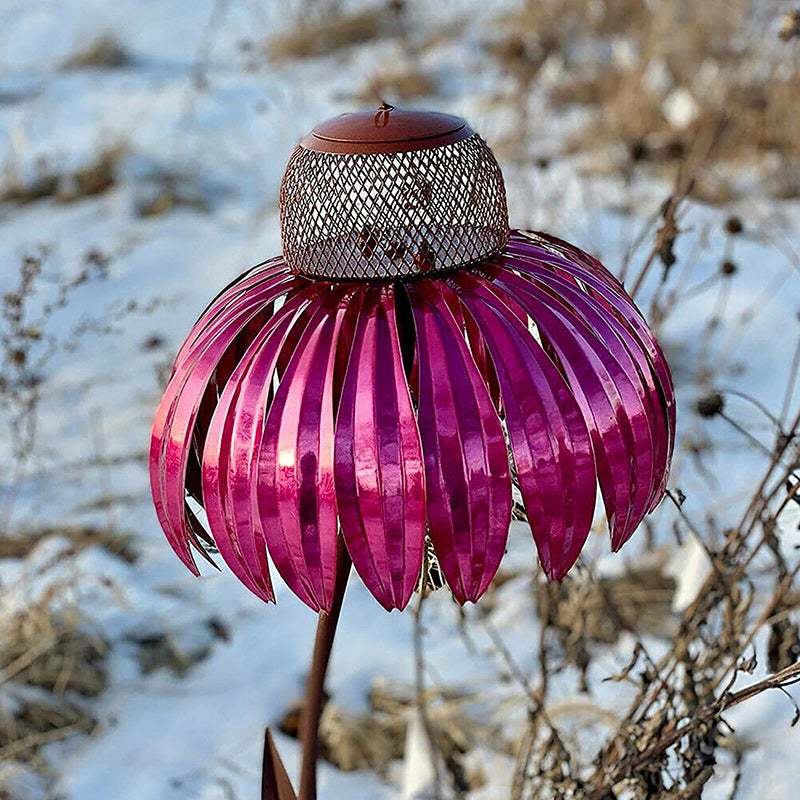 Coneflower Petal Shape Garden Bird Feeder-xinru
