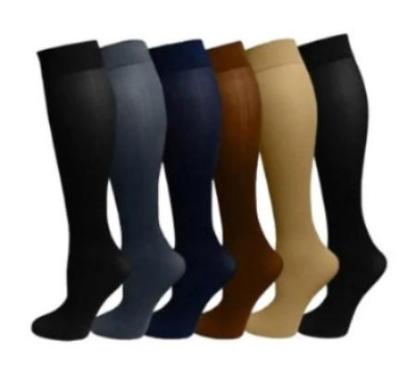 Gradient Compression Socks Knee High Support Stockings 9 Colors-xinru