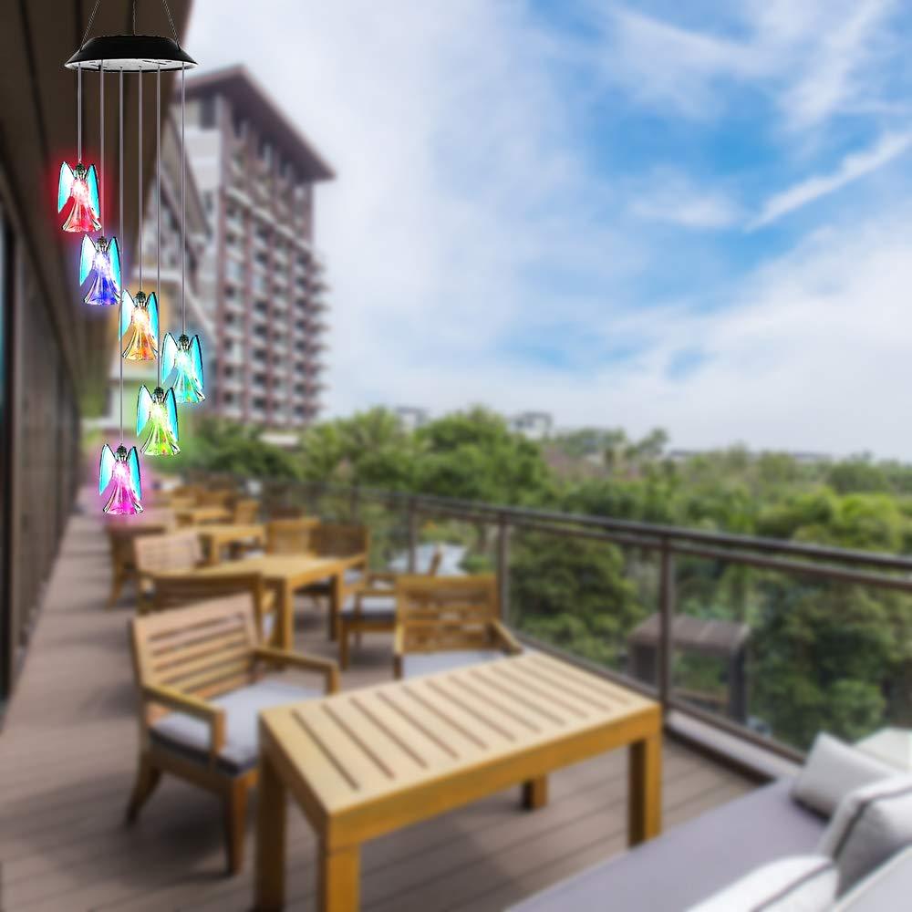 Acelist Lucky Angel Solar Wind Chimes For Outside LED Lights-xinru