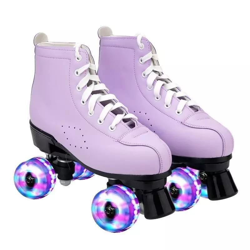 Outdoor Retro Roller Skates Mint Green/Pink/Purple-xinru shop