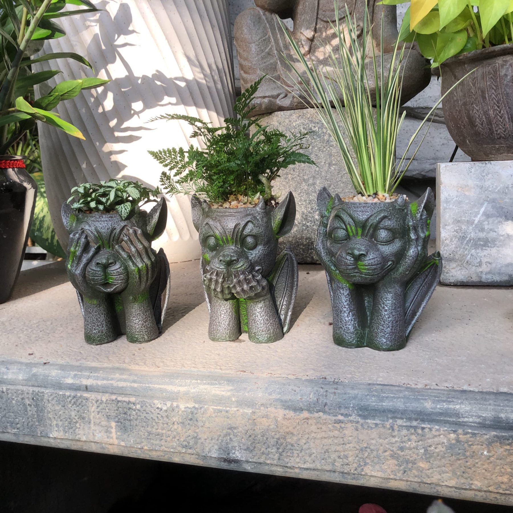 3 Styles Funny Resin Garden Plant Pot-xinru