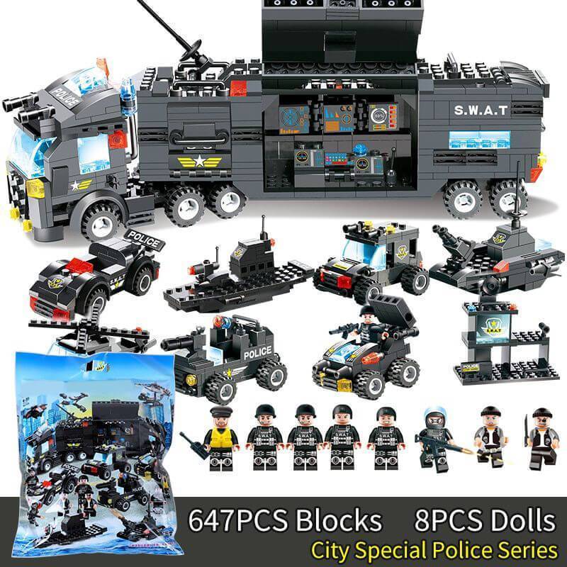Portable City Police Building Bricks Set Toy-xinru