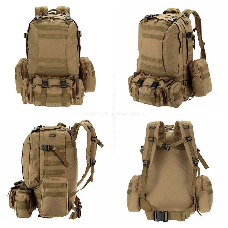Outdoor Mountaineering Bag Male Multi-function Waterproof Tactical Backpack-xinru