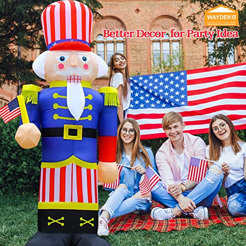 Inflatable Nutcracker Soldier 4th Of July Patriotic Independence Day Garden Ornament-xinru
