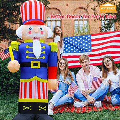 Inflatable Nutcracker Soldier 4th Of July Patriotic Independence Day Garden Ornament-xinru