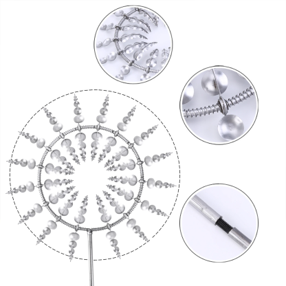 Wind Powered Kinetic Magic Metal Windmill Garden Decoration-xinru shop
