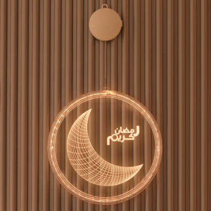 Eid Ramadan Moon Castle LED Decorative Windows Light-xinru