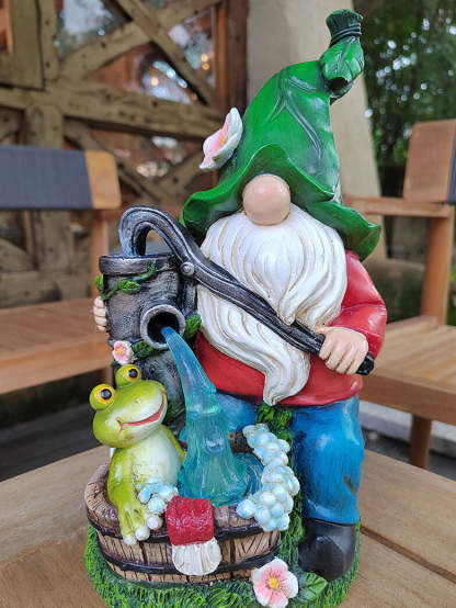 Solar Resin Dwarf Garden Ornament Waterproof Decorative Light-xinru