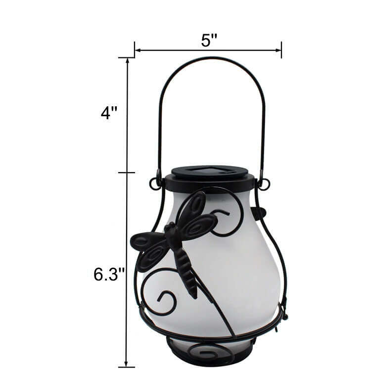 Solar Retro Lantern LED Decorative Outdoor Waterproof Garden Hanging Light-xinru