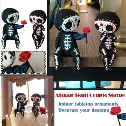 Sugar Skull Couple Figurine Home Decoration-xinru shop