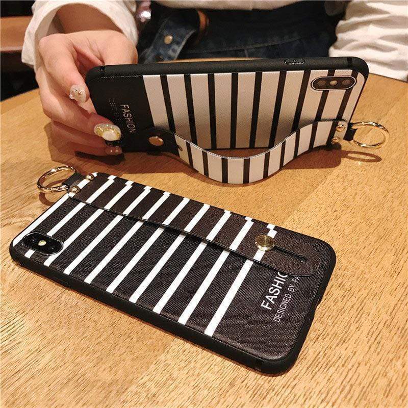 Wrist Strap Stripes Case-xinru