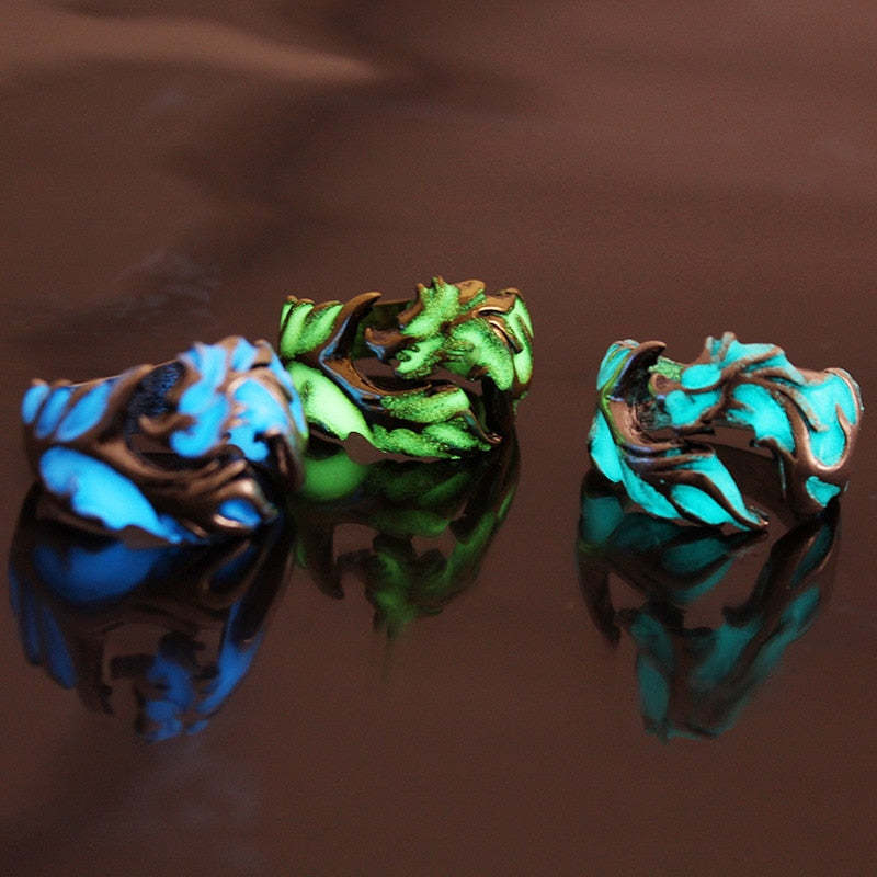 Hypoallergenic Luminous Dragon Ring  Favors For Women and Men-xinru
