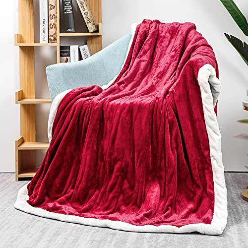 Flannel Heated Blanket Machine Washable (Red & White)-xinru shop