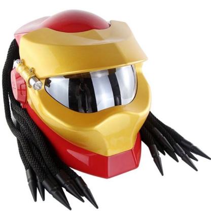Predator Helmet Red Gold-xinru shop