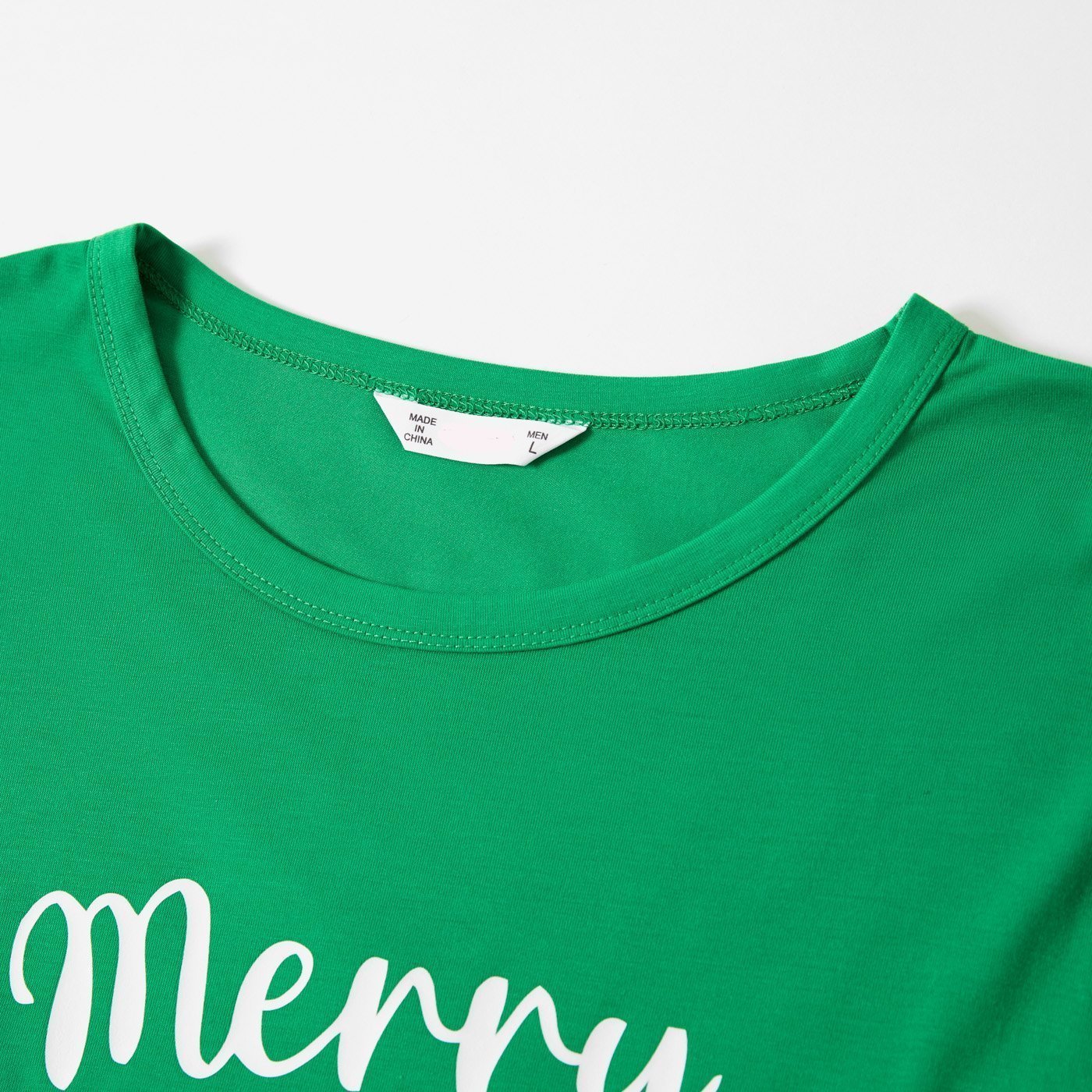 Plus Size Christmas Gnomes and Letter Print Green Family Matching Long-sleeve Pajamas Sets-xinru shop