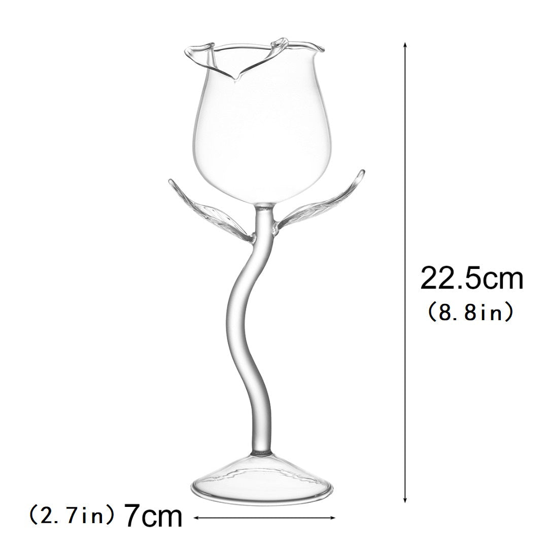 Rose Wine Glass Red Wine Goblet Wine Cocktail Glasses-xinru