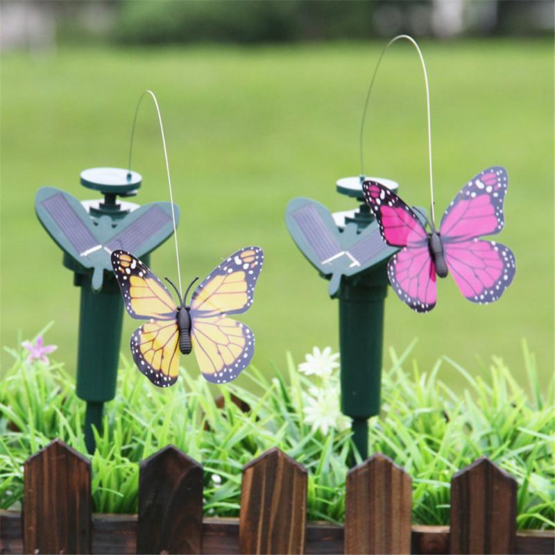 Funny Solar Toys Flying Fluttering Hummingbird Powered Birds Butterflies-xinru