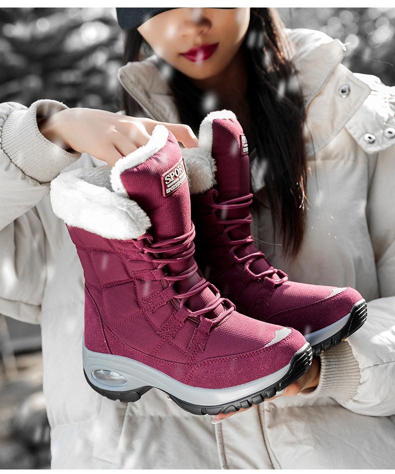 Winter Women Warm Mid-Calf Snow Boots-xinru shop