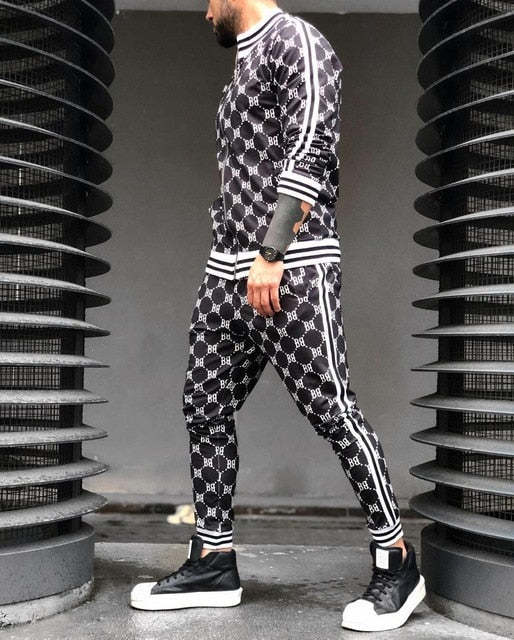 Stylish Guardsmen Matching Plaid Set Track Suits-xinru