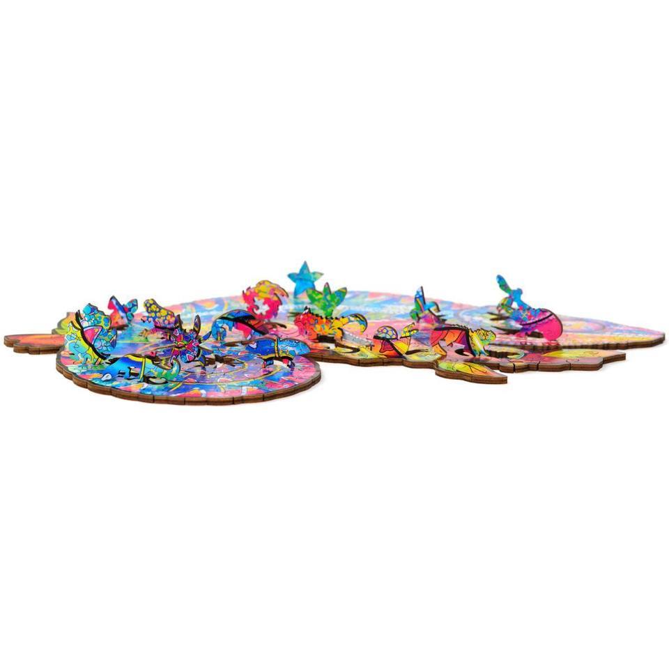 Rainbow Chameleon Wooden Jigsaw Puzzle With Box-xinru