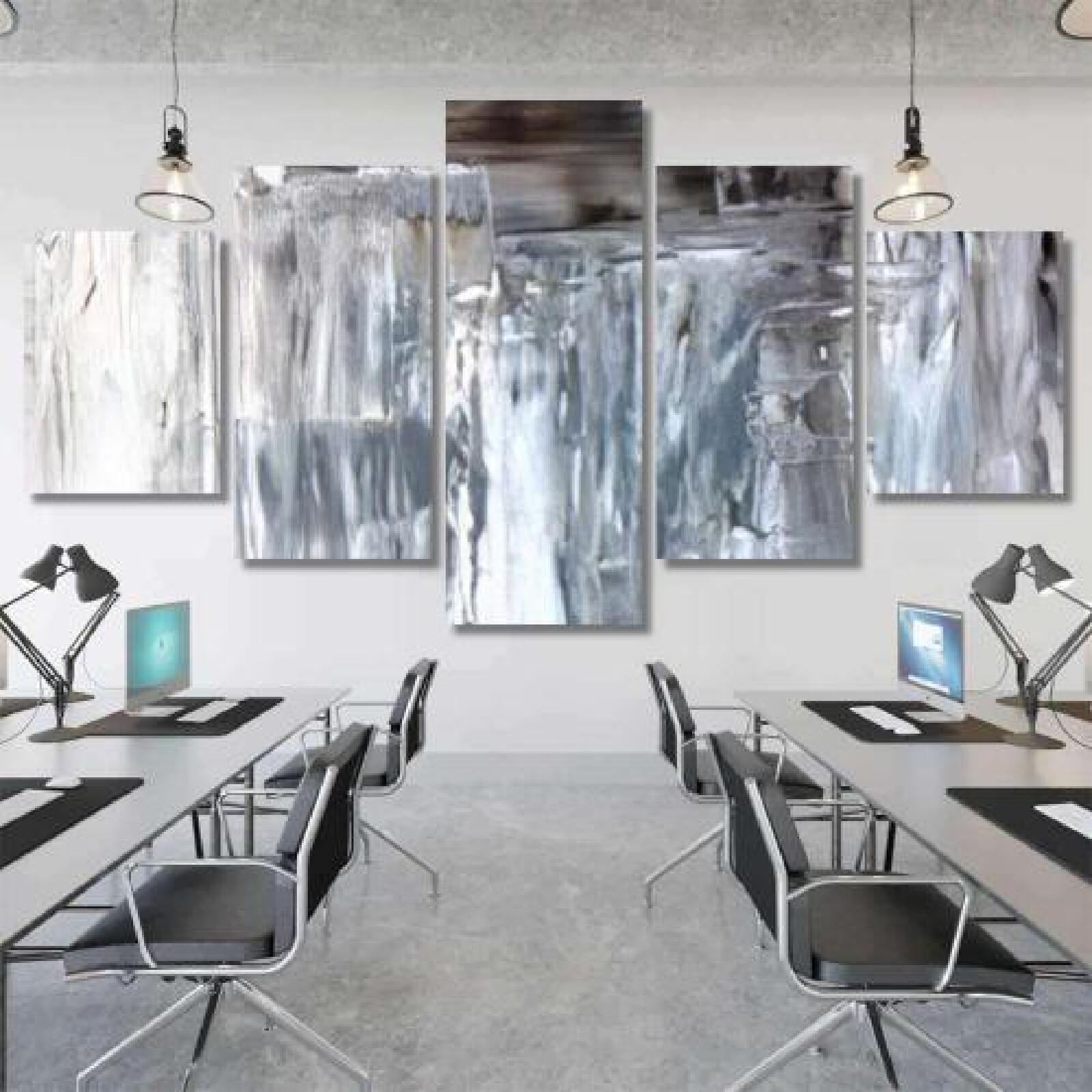 Brown Grey Abstract Art-xinru shop