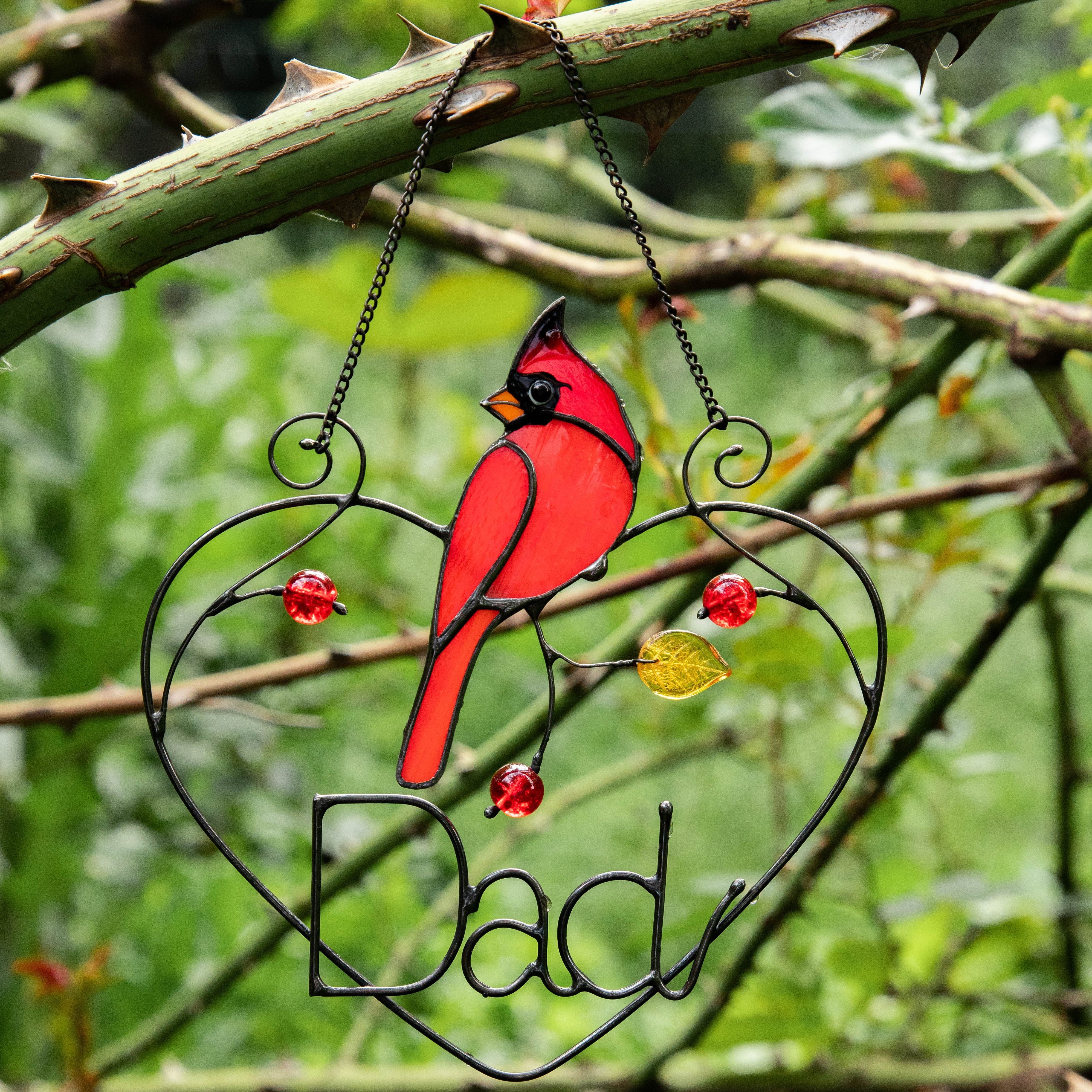 Personalised Female Cardinal Suncatcher-xinru