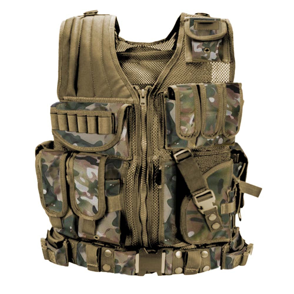 Tactical Vest Durable Mesh Vest with Detachable Belt-xinru shop